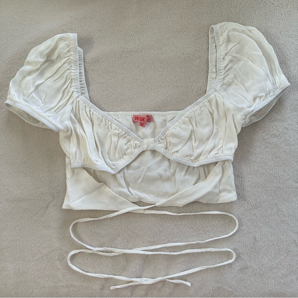 White crop top